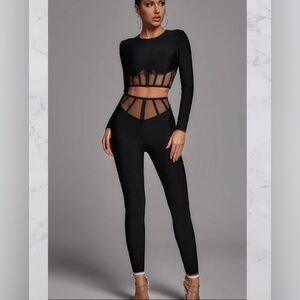 BELLA BARNETT Black Jumpsuit For Women Cut Out .